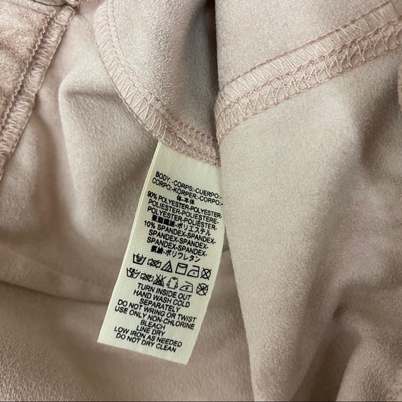 FREE PEOPLE Dusty Rose Vegan Suede Studded Pants - Picture 8 of 8